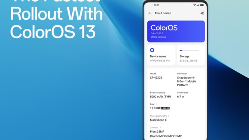 طًرح ColorOS 13 على نحو أسرع من أي اصدار آخر في تاريخ أنظمة التشغيل