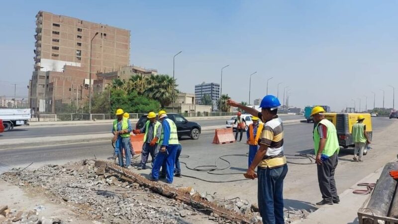 مديرية الطرق تبدأ في تطوير ورفع كفاءة كوبري الأميرية الرابط بين القليوبية والقاهرة