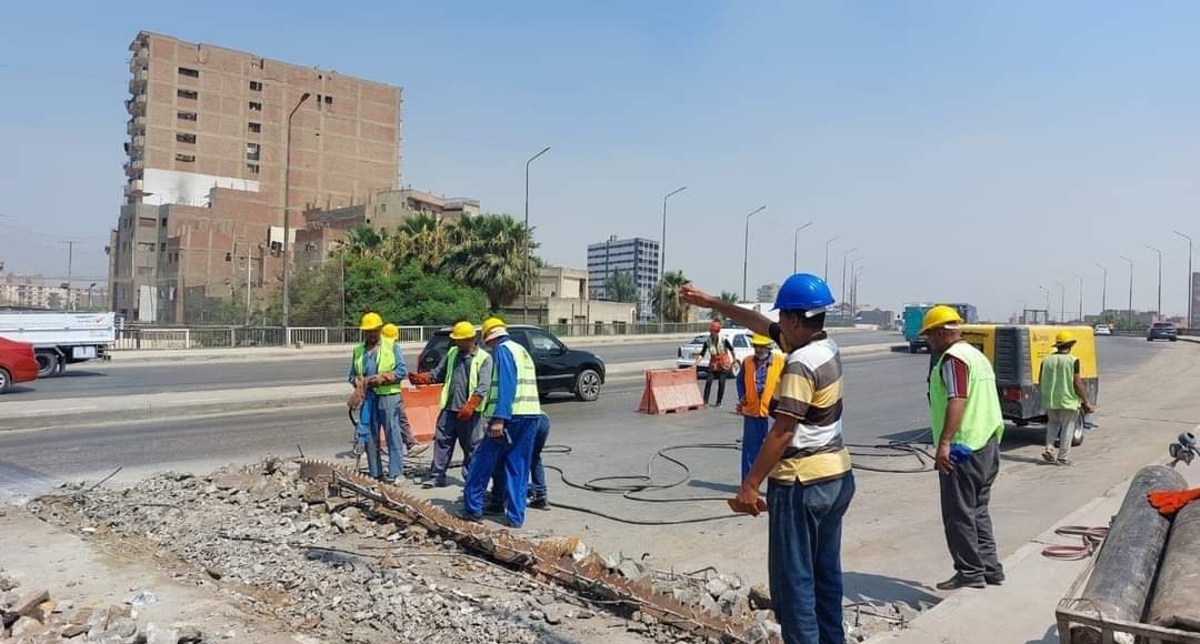 مديرية الطرق تبدأ في تطوير ورفع كفاءة كوبري الأميرية الرابط بين القليوبية والقاهرة