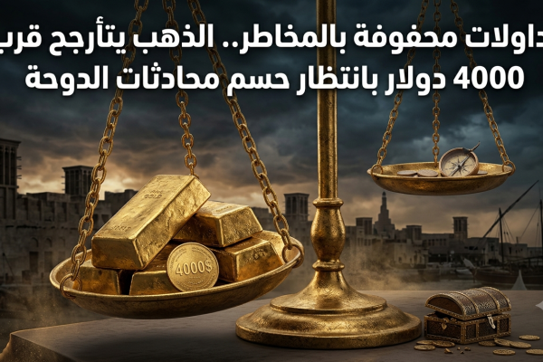 تداولات محفوفة بالمخاطر.. الذهب يتأرجح قرب 4000 دولار بانتظار حسم محادثات الدوحة