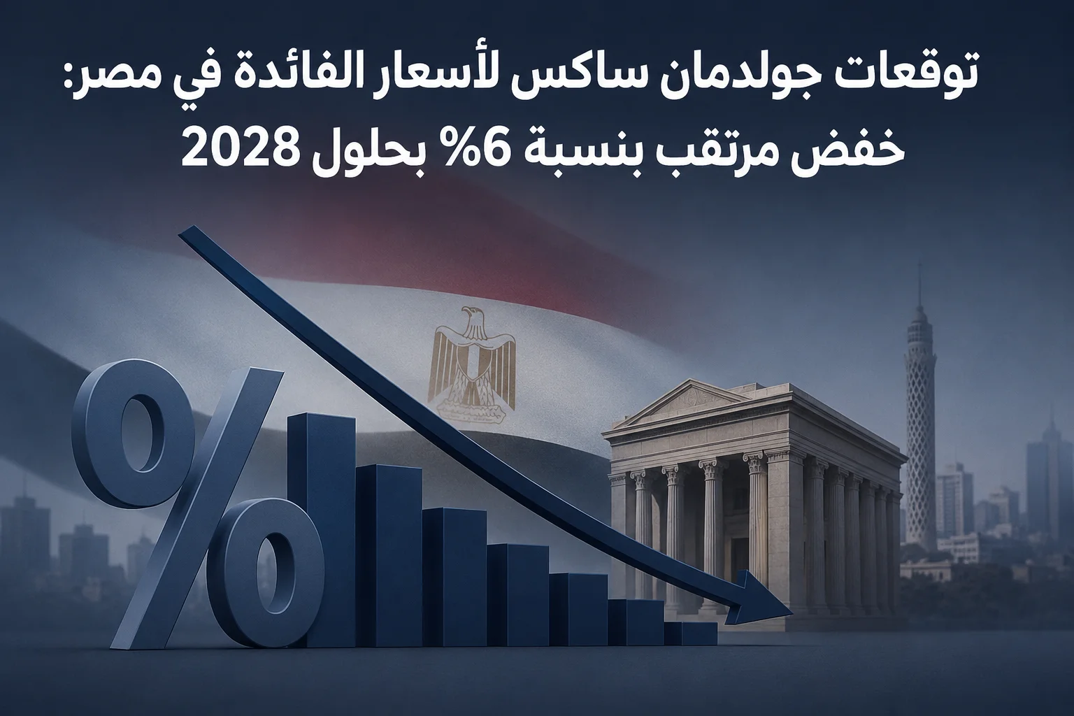توقعات جولدمان ساكس لأسعار الفائدة في مصر خفض مرتقب بنسبة 6% بحلول 2028