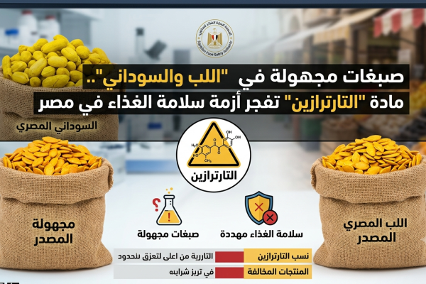 صبغات مجهولة في اللب والسوداني.. مادة التارترازين تفجر أزمة سلامة الغذاء في مصر