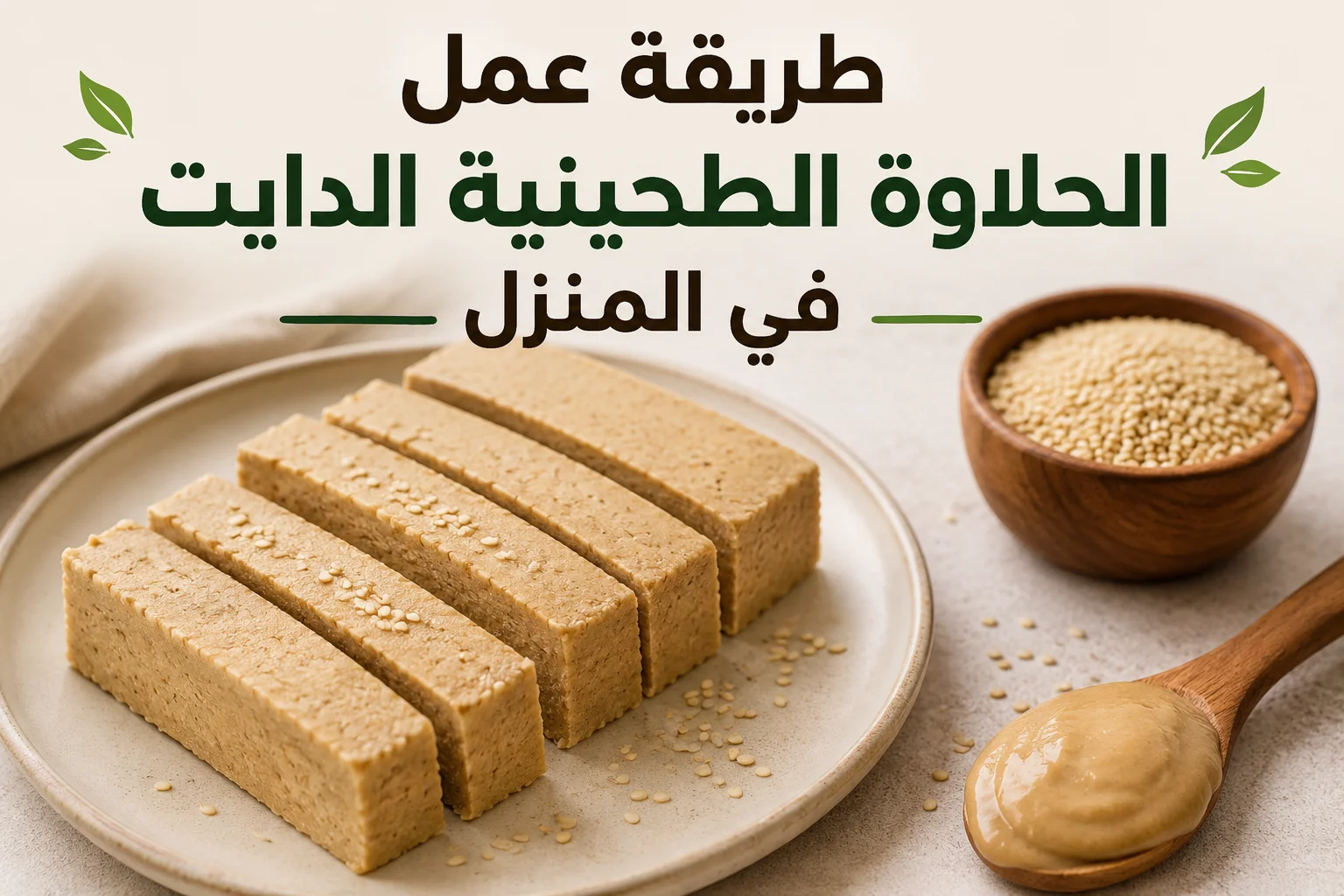 طريقة عمل الحلاوة الطحينية الدايت في المنزل بمكونات صحية وطعم لا يختلف عن الجاهزة