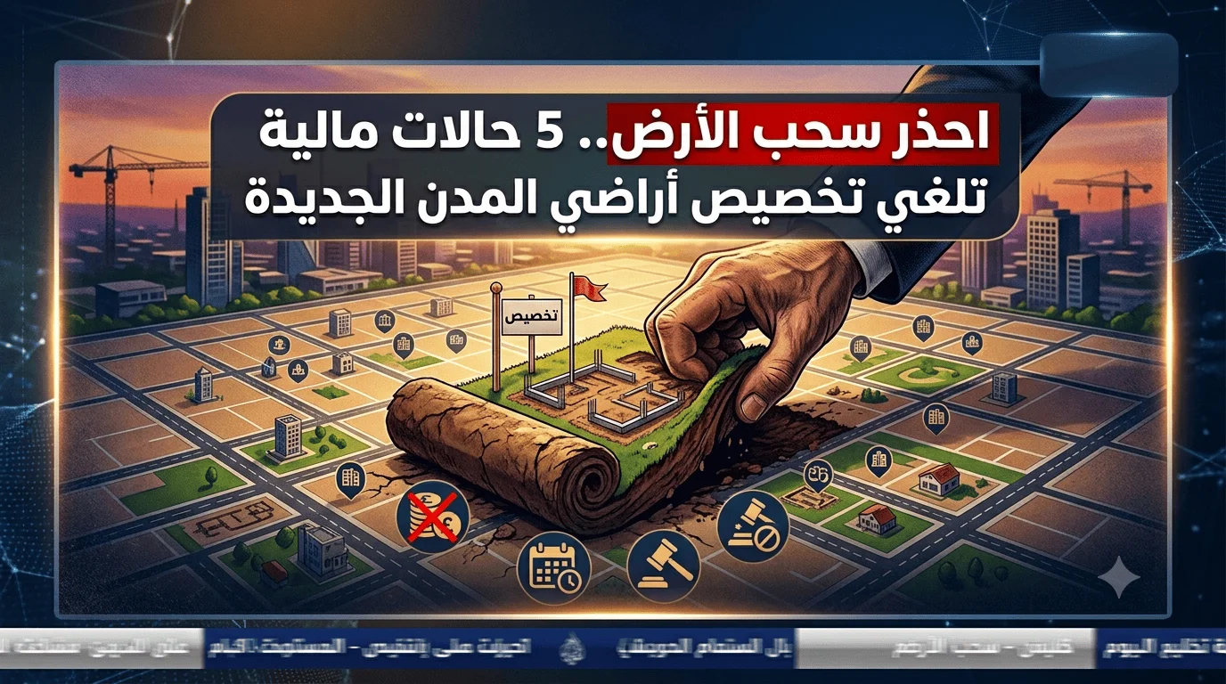 احذر سحب الأرض.. 5 حالات مالية تلغي تخصيص أراضي المدن الجديدة