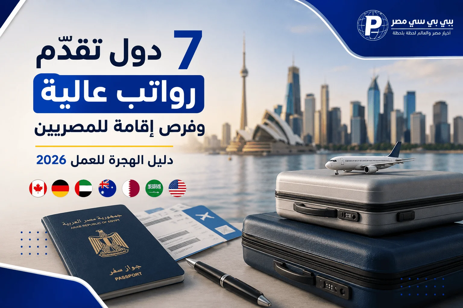 7 دول تقدّم رواتب عالية وفرص إقامة للمصريين