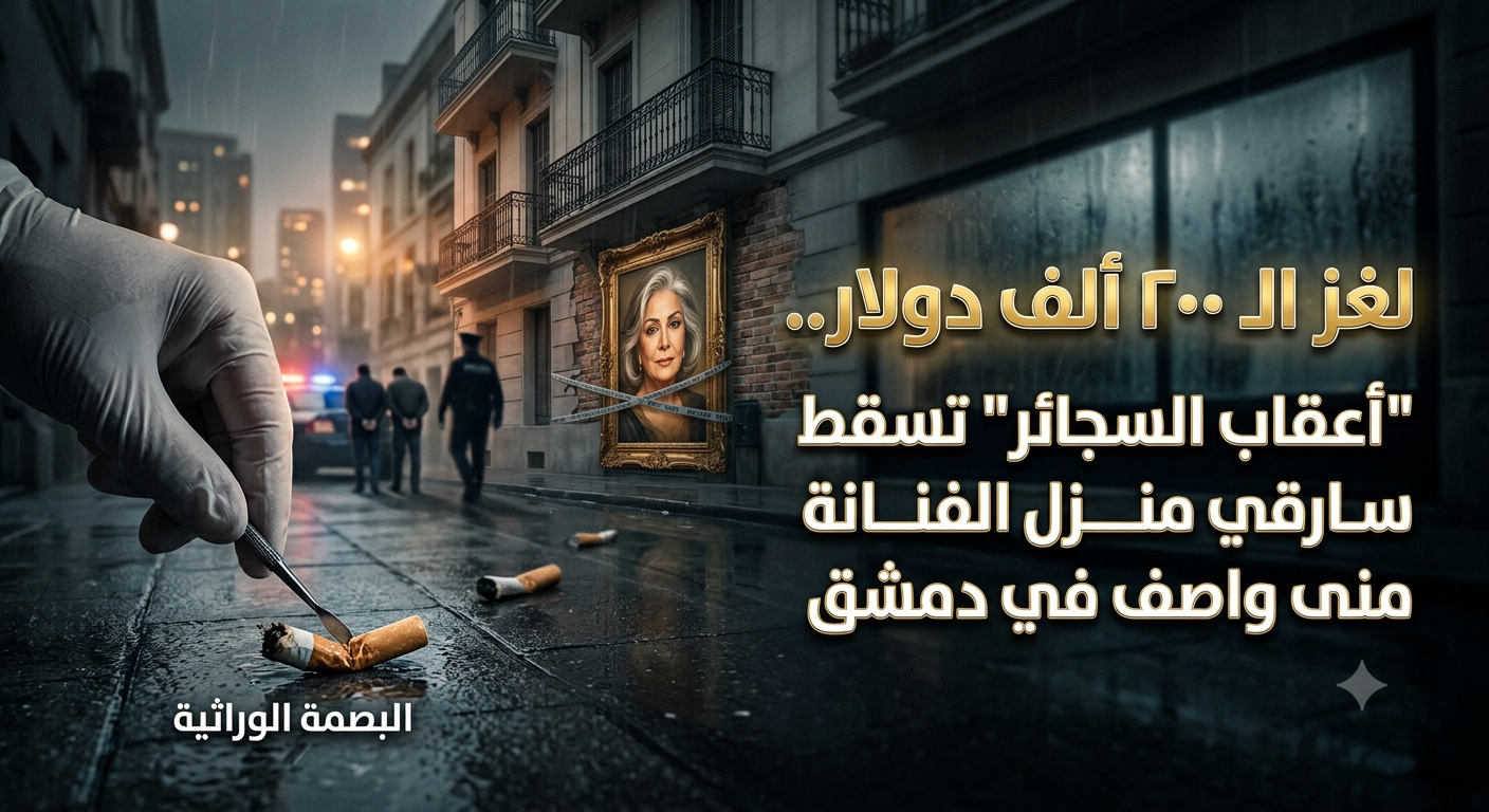 لغز الـ 200 ألف دولار.. أعقاب السجائر تسقط سارقي منزل الفنانة منى واصف في دمشق