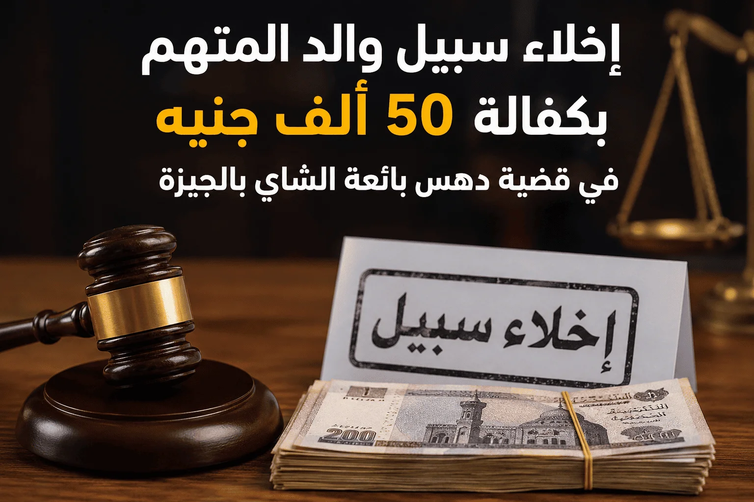 إخلاء سبيل والد المتهم بكفالة 50 ألف جنيه في قضية دهس بائعة الشاي بالجيزة