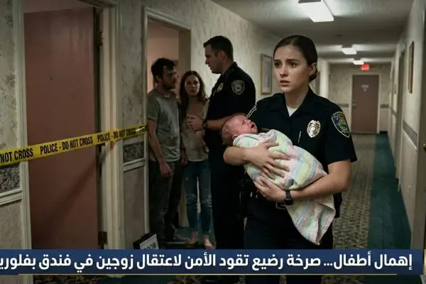 إهمال أطفال.. صرخة رضيع تقود الأمن لاعتقال زوجين في فندق بفلوريدا
