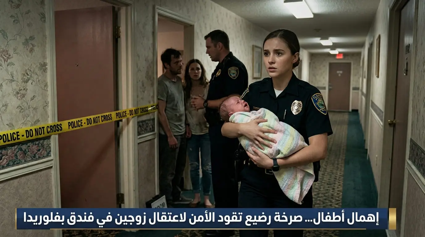 إهمال أطفال.. صرخة رضيع تقود الأمن لاعتقال زوجين في فندق بفلوريدا