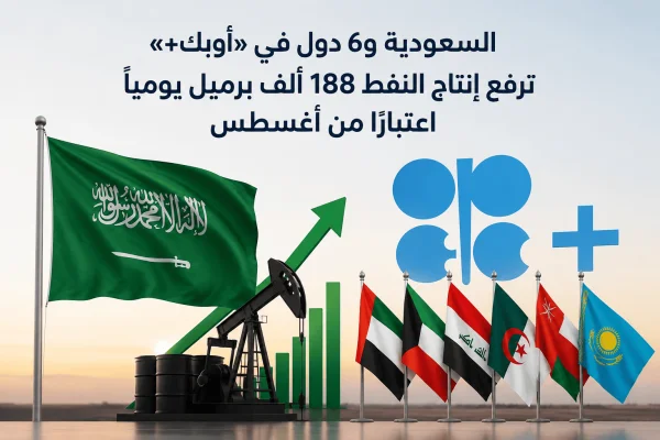 السعودية و6 دول في «أوبك+» ترفع إنتاج النفط 188 ألف برميل يوميًا اعتبارًا من أغسطس