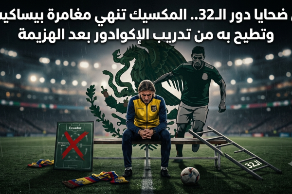 ثاني ضحايا دور الـ32.. المكسيك تنهي مغامرة بيساكيسي وتطيح به من تدريب الإكوادور بعد الهزيمة