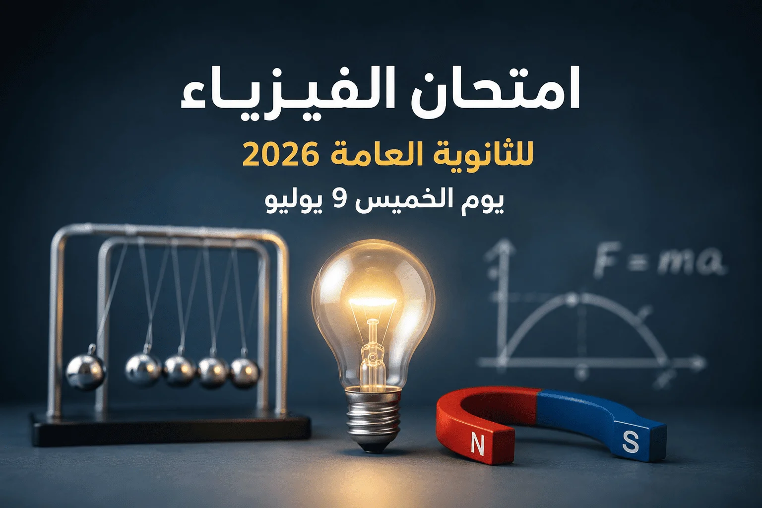 امتحان الفيزياء للثانوية العامة 2026 يوم الخميس 9 يوليو.. لطلاب علمي علوم ورياضة