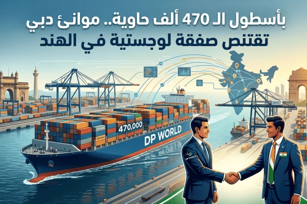 بأسطول الـ 470 ألف حاوية.. موانئ دبي تقتنص صفقة لوجستية في الهند