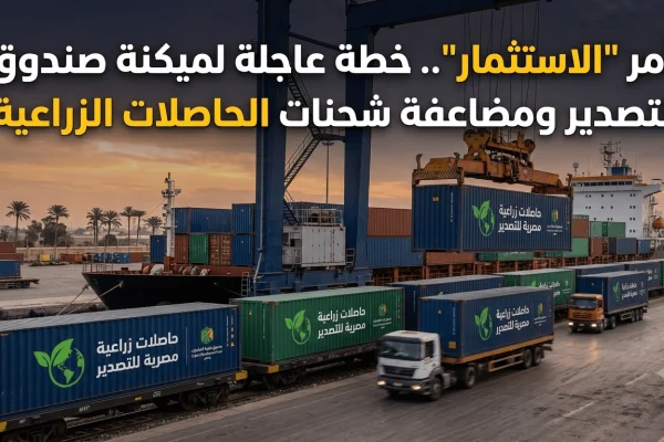 بأمر الاستثمار.. خطة عاجلة لميكنة صندوق التصدير ومضاعفة شحنات الحاصلات الزراعية