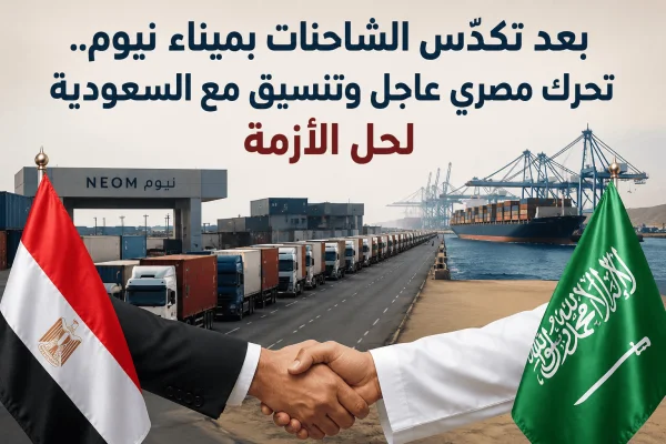 بعد تكدّس الشاحنات بميناء نيوم.. تحرك مصري عاجل وتنسيق مع السعودية لحل الأزمة
