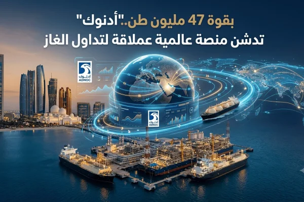 بقوة 47 مليون طن.. أدنوك تدشن منصة عالمية عملاقة لتداول الغاز