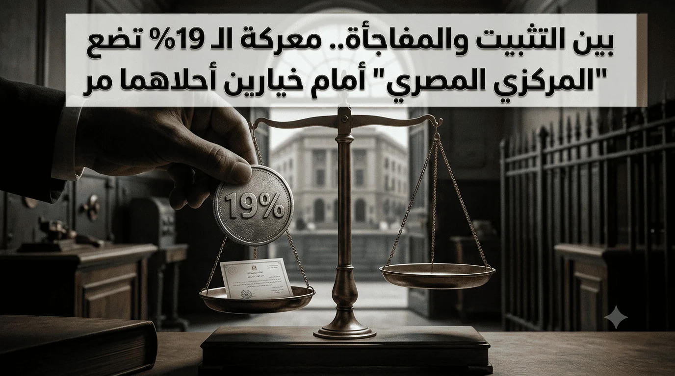 بين التثبيت والمفاجأة.. معركة الـ 19% تضع المركزي المصري أمام خيارين أحلاهما مر