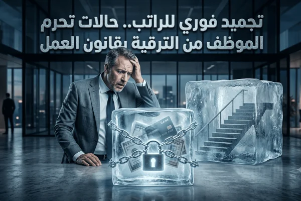 تجميد فوري للراتب.. حالات تحرم الموظف من الترقية بقانون العمل