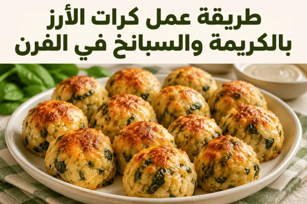 وجبة خفيفة ومشبعة.. طريقة عمل كرات الأرز بالكريمة والسبانخ في الفرن