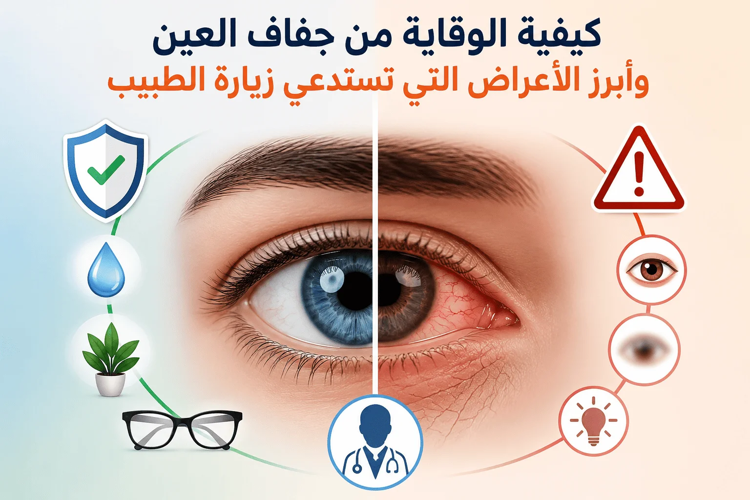 كيفية الوقاية من جفاف العين وأبرز الأعراض التي تستدعي زيارة الطبيب