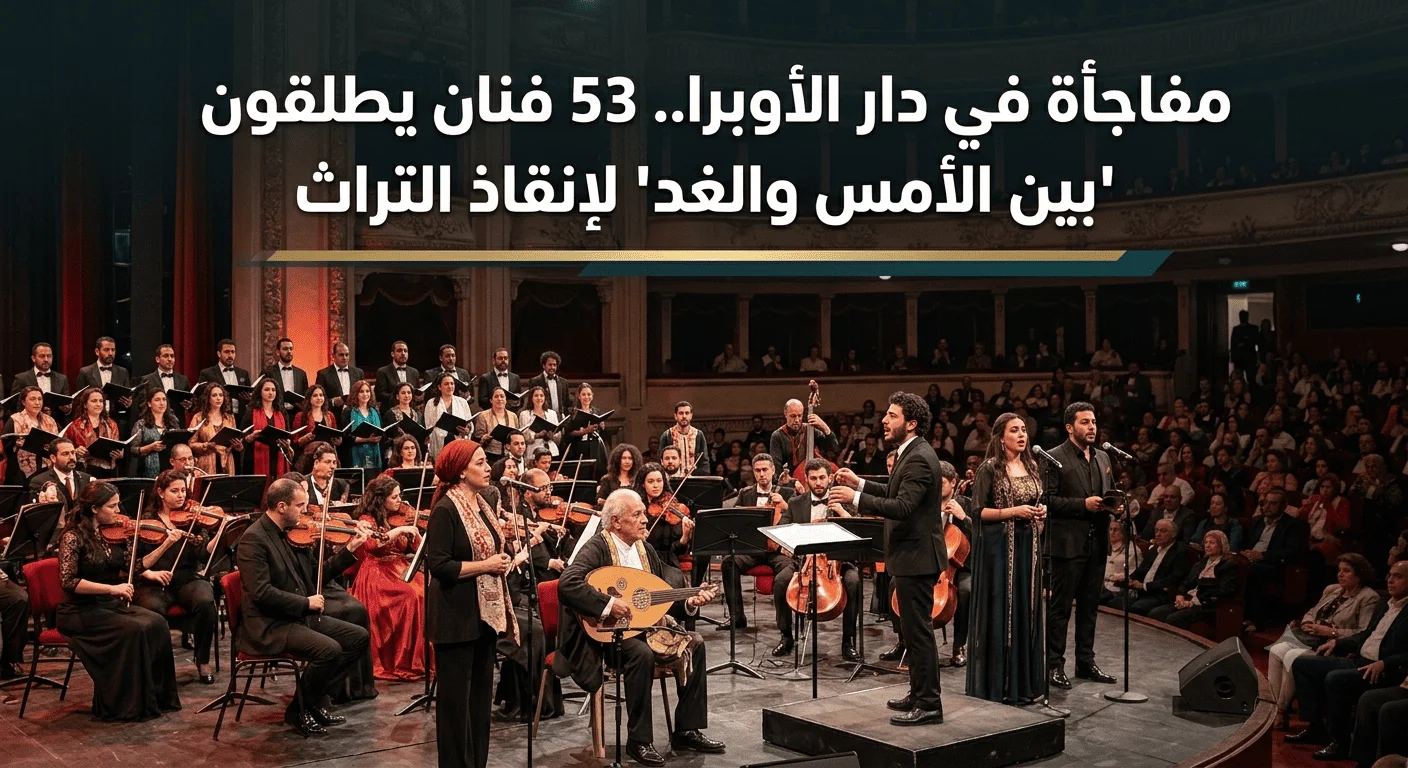 مفاجأة في دار الأوبرا.. 53 فنان يطلقون بين الأمس والغد لإنقاذ التراث